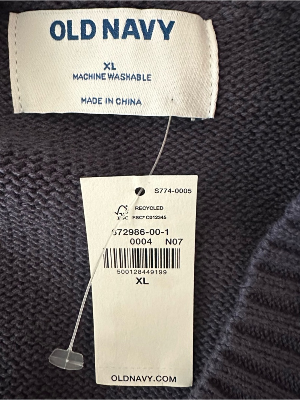 Old Navy NWT Women Crew Neck American Flag Sweater XL Knit Navy Blue USA Coastal - Picture 8 of 10